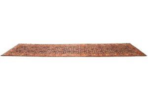 Semi Antique Tribal 4X14 Hossainabad Persian Runner Rug