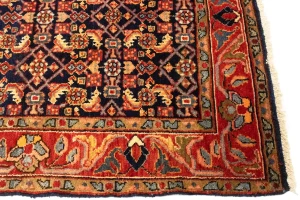 Semi Antique Tribal 4X14 Hossainabad Persian Runner Rug