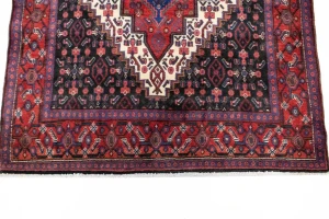 Vintage Geometric 4X5 Bidjar Persian Rug
