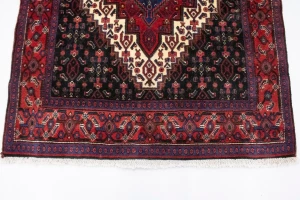 Vintage Geometric 4X5 Bidjar Persian Rug