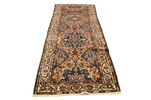 Semi Antique Floral Tribal 3'6X8'9 Bakhtiari Persian Runner Rug