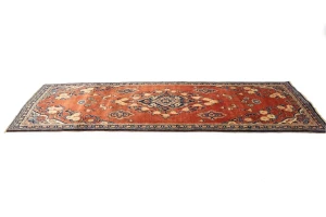 Semi Antique Red Tribal 4X10 Hamedan Persian Rug