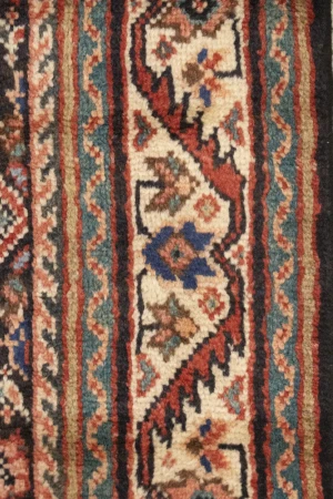 Antique Plum Floral 4X15 Mahal Persian Runner Rug