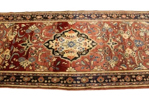 Antique Red Floral 3'5X10 Mahal Persian Runner Rug