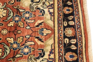 Antique Red Floral 3'5X10 Mahal Persian Runner Rug