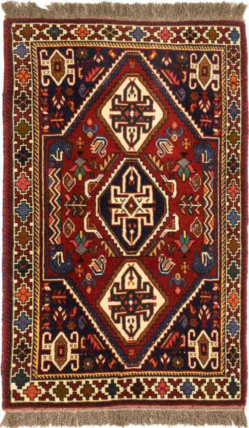 Red Tribal 3X5 Shiraz Persian Rug