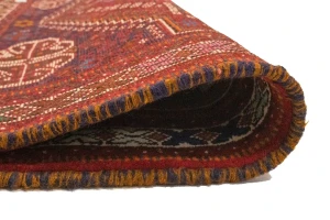 Red Tribal 3'6X5 Shiraz Persian Rug