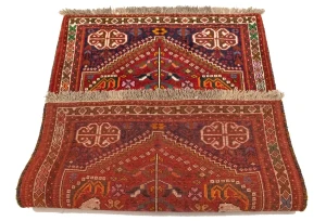 Red Tribal 3'6X5 Shiraz Persian Rug