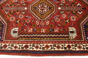 Red Tribal 3'6X5 Shiraz Persian Rug