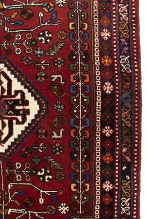Red Tribal 3'5X5 Shiraz Persian Rug
