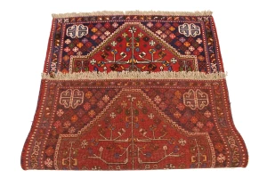 Red Tribal 3'5X5 Shiraz Persian Rug
