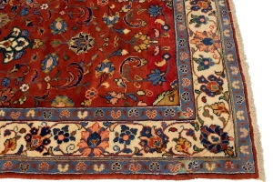 Semi Antique Red Floral 4'5X10'8 Mahal Persian Runner Rug