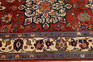 Semi Antique Red Floral 4'5X10'8 Mahal Persian Runner Rug