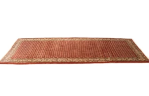 Semi Antique Rusty Red Tribal 4X10 Botemir Persian Runner Rug