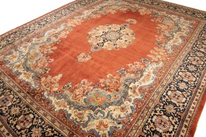 Antique Scarlet Red Floral 10X13 Mahal Persian Rug