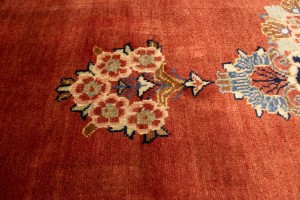 Antique Scarlet Red Floral 10X13 Mahal Persian Rug