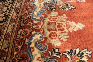 Antique Scarlet Red Floral 10X13 Mahal Persian Rug