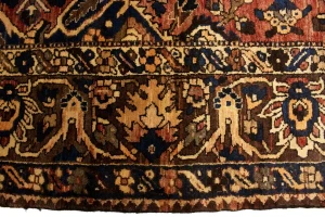 Semi Antique Rusty Red Floral 9'5X12'4 Bakhtiari Persian Rug