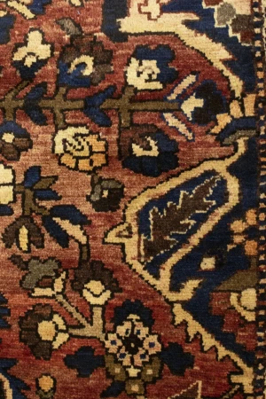 Semi Antique Rusty Red Floral 9'5X12'4 Bakhtiari Persian Rug