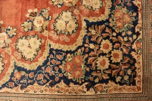 Semi Antique Rusty Red Traditional 10'4X13'6 Mahal Persian Rug
