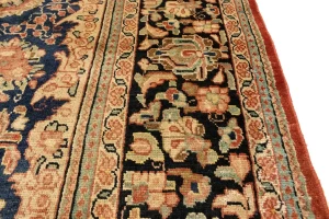 Semi Antique Rusty Red Traditional 10'4X13'6 Mahal Persian Rug