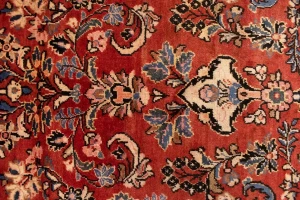 Semi Antique Scarlet Red Floral 10X13'5 Mahal Persian Rug