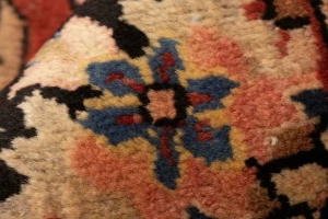 Semi Antique Scarlet Red Floral 10X13'5 Mahal Persian Rug