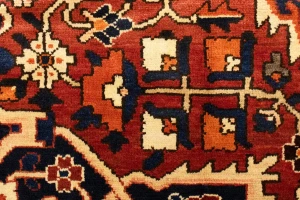 Antique Rusty Red Tribal 9X13 Bakhtiari Persian Rug