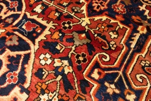 Antique Rusty Red Tribal 9X13 Bakhtiari Persian Rug