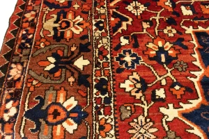 Antique Rusty Red Tribal 9X13 Bakhtiari Persian Rug