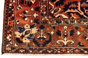 Antique Rusty Red Tribal 9X13 Bakhtiari Persian Rug
