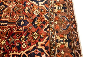 Antique Rusty Red Tribal 9X13 Bakhtiari Persian Rug