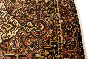 Antique Rust Tribal 10X13 Bakhtiari Persian Rug
