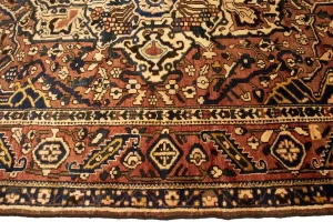 Antique Rust Tribal 10X13 Bakhtiari Persian Rug