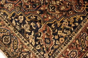 Antique Rust Tribal 10X13 Bakhtiari Persian Rug