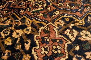 Antique Rust Tribal 10X13 Bakhtiari Persian Rug