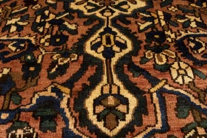 Antique Rust Tribal 10X13 Bakhtiari Persian Rug