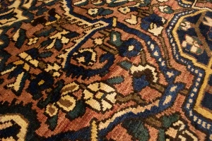 Antique Rust Tribal 10X13 Bakhtiari Persian Rug