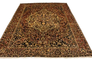 Antique Rust Tribal 10X13 Bakhtiari Persian Rug