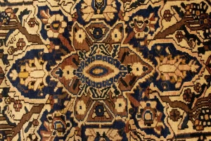 Antique Rust Tribal 10X13 Bakhtiari Persian Rug