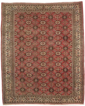 Antique Red Traditional 10X12'5 Mahal Persian Rug