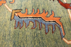Green Floral 10X27 Heriz Sultanabad Persian Rug