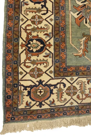 Green Floral 10X27 Heriz Sultanabad Persian Rug