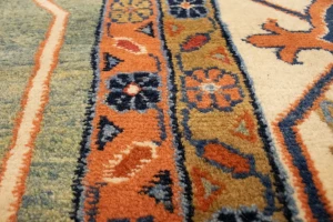 Green Floral 10X27 Heriz Sultanabad Persian Rug