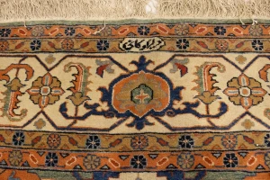 Green Floral 10X27 Heriz Sultanabad Persian Rug