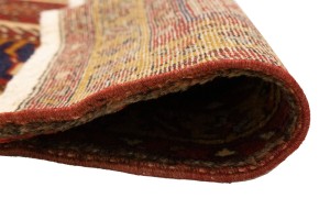 Vintage Dark Purple-navy Tribal 3'6X10'7 Karajeh Persian Runner Rug