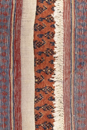 Semi Antique Tribal Rusty Red 3'8X10'5 Botemir Persian Runner Rug