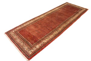 Semi Antique Tribal Rusty Red 3'8X10'5 Botemir Persian Runner Rug