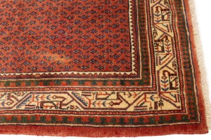 Semi Antique Tribal Rusty Red 3'8X10'5 Botemir Persian Runner Rug