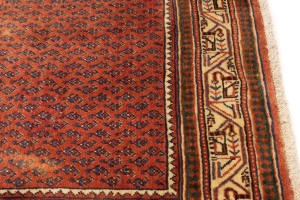 Semi Antique Tribal Rusty Red 3'8X10'5 Botemir Persian Runner Rug
